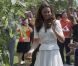 La duchesse de Cambridge Kate Middleton lors de sa visite au Gardens by the Bay de Singapore lors du deuxième jour de son voyage en Asie du sud-est avec le prince William le 12 septembre 2012