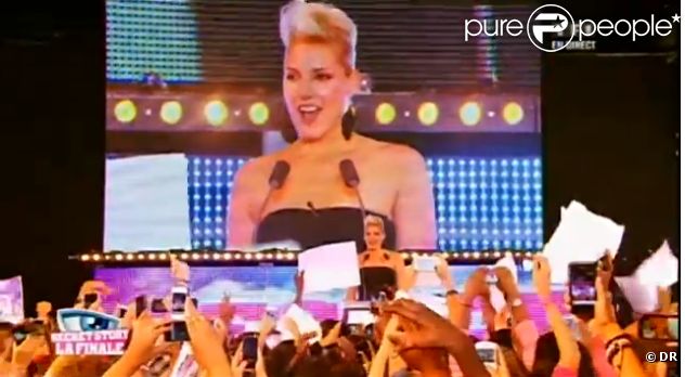 Nadège face à son public lors de la finale de Secret Story 6, vendredi 7 septembre 2012 sur TF1