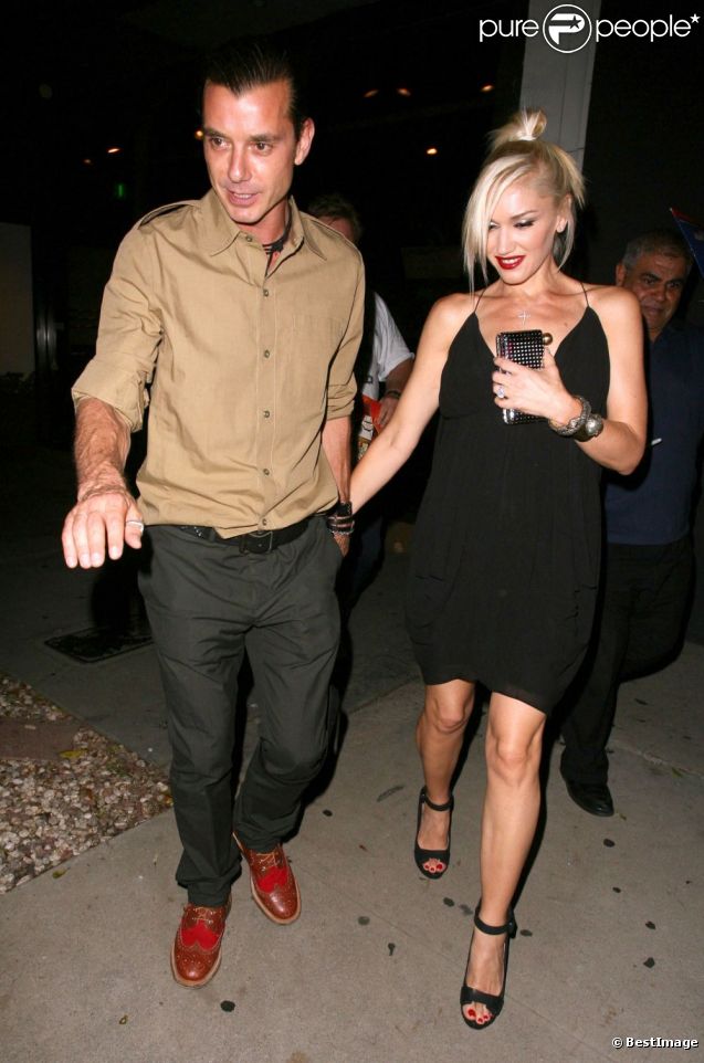 Gwen Stefani et Gavin Rossdale amoureux, entretiennent la flamme avec un dîne en amoureux. Los Angeles, le 14 septembre 2012. - photos Purepeople
