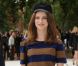 Tali Lennox, craquante tout en Burberry Prorsum lors du défilé de la marque britannique à Kensington Gardens. Londres, le 17 septembre 2012.