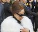  Lady Gaga : sublime en fourrure blanche à la sortie de chez Séphora où elle a présenté son nouveau parfum Fame sur les Champs-Elysées le 23 septembre 2012 