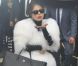  Lady Gaga : sublime en fourrure blanche à la sortie de chez Séphora où elle a présenté son nouveau parfum Fame sur les Champs-Elysées le 23 septembre 2012 