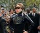 Lady Gaga arrive dans une superbe Jaguar sur les Champs-Elysées afin de présenter son parfum Fame chez Sephora le 23 septembre 2012 à Paris