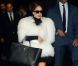 Lady Gaga arrive dans une superbe Jaguar sur les Champs-Elysées afin de présenter son parfum Fame chez Sephora le 23 septembre 2012 à Paris