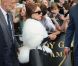 Lady Gaga arrive dans une superbe Jaguar sur les Champs-Elysées afin de présenter son parfum Fame chez Sephora le 23 septembre 2012 à Paris