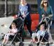 Sarah Jessica Parker et ses jumelles Tabitha et Marion, le 24 septembre 2012 dans les rues de New York
