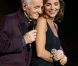  Charles Aznavour et Claire Keim sur le plateau de l'émission Hier Encore enregistrée le 19 septembre 2012. 
 Photo exclusive. Interdiction de reproduction 