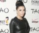Eva Longoria vêtue de cuir lors de son arrivée au Tao Night Club au Venetian Hotel &amp; Casino de Las Vegas le 29 septembre 2012 lors de l'after party du gala El Sueno de Esperanza