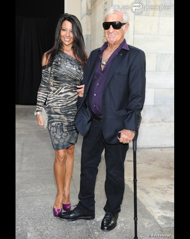 Barbara Gandolfi et Jean-Paul Belmondo en septembre 2011 à Milan