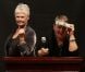 Dame Judi Dench était en pleine forme, et a plaisanté sur le maillot de bain La Perla de Daniel Craig dans Casino Royale. Vente aux enchères d'objets de la saga James Bond donnés par les acteurs de la franchise, chez Christie's, à Londres, le 5 octobre 2012