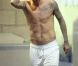 David Beckham torse nu après la défaite de son équipe à Carson, le 6 octobre 2012.