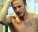  David Beckham torse nu après la défaite de son équipe à Carson, le 6 octobre 2012. 
  