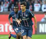 Javier Pastore lors du match entre le Paris Saint-Germain et Sochaux au Parc des Princesà Pari le 29 septembre 2012