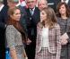 L'infante Elena d'Espagne et la princesse Letizia lors du défilé militaire de la fête nationale de l'Espagne le 12 octobre 2012
