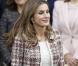 La princesse Letizia d'Espagne lors du défilé militaire de la fête nationale de l'Espagne le 12 octobre 2012