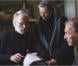 Michael Haneke et ses acteurs Jean-Louis Trintignant et Emmanuelle Riva sur le tournage d' Amour , en salles le 24 octobre 2012.