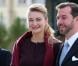 Le prince Guillaume, grand-duc héritier du Luxembourg, et sa fiancée Stéphanie de Lannoy, contesse de Belgique, sont reçus au Grand Théâtre de la capitale avant leurs noces, le 19 octobre 2012.