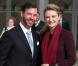 Le prince Guillaume et sa fiancée Stéphanie de Lannoy, contesse de Belgique, sont reçus au Grand Théâtre de la capitale avant leurs noces, le 19 octobre 2012.