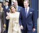 Le grand-duc Henri et son épouse, la grande-duchesse Maria Teresa, quittent le palais grand-ducal pour se rendre à l'Hôtel de Ville où sera célébrer le mariage civil de leur fils, le prince Guillaume, à Luxembourg, le 19 octobre 2012.