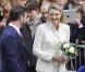 Le prince Guillaume et sa fiancée Stéphanie de Lannoy, comtesse de Belgique, quittent le palais grand-ducal pour se rendre à l'Hôtel de Ville où sera célébrer leur mariage civil, à Luxembourg, le 19 octobre 2012.