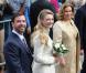 Le prince Guillaume, sa fiancée Stéphanie de Lannoy, et sa mère la grande-duchesse Maria Teresa sur le chemin de l'Hôtel de Ville où sera célébré le mariage civil, le 19 octobre 2012.