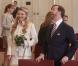 Le prince Guillaume et sa fiancée Stéphanie de Lannoy, comtesse de Belgique, à l'Hôtel de Ville pour leur mariage civil, à Luxembourg, le 19 octobre 2012.