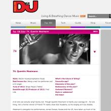 Quentin Mosimann a fait en octobre 2012 son entrée dans le prestigieux Top 100 des meilleurs DJs de la planète de <em>DJ Mag</em>.