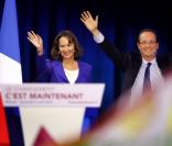 François Hollande et Segolène Royal à Rennes, le 4 avril 2012.
