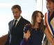 Carla Bruni-Sarkozy et Nicolas Sarkozy au mariage de Farida Khelfa et Henri Seydoux, à la mairie du 17arrondissement de Paris, le 1er septembre 2012.