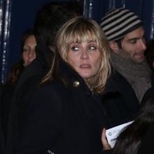 Emmanuelle Seigner présente au concert des Rolling Stones au Théâtre Mogador à Paris le 29 Octobre 2012.