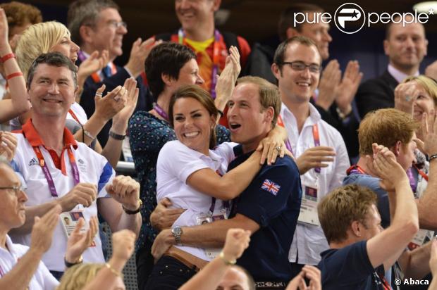 Kate Middleton et le prince William, survoltés aux Jeux Olympiques de Londres en août 2012