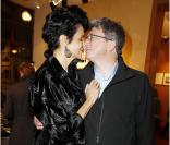 Farida Khelfa et Henri Seydoux - Présentation à la Galerie du Passage du documentaire "Une jeunesse Tunisienne" de Farida Khelfa et vernissage de l'exposition d'Emir Ben Ayed, à Paris le 3 Decembre 2012.