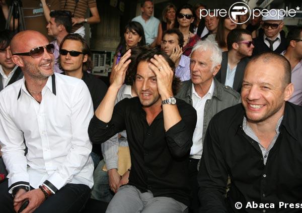 Au défilé Ungaro Hommes frédéric Diefenthal, franck Leboeuf et Samuel Lebihan