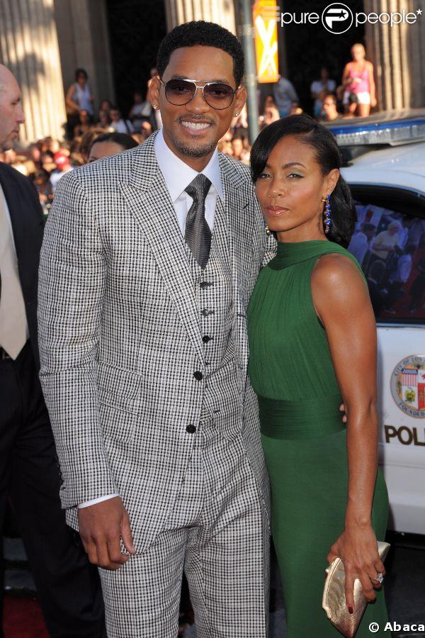 Will Smith et sa femme Jada Pinkett à la première