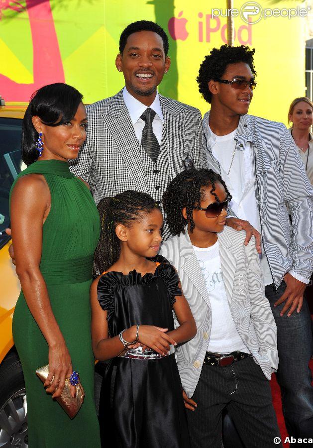 Will Smith, sa femme Jada Pinkett  et leurs enfants à la prem