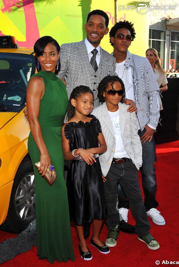Will Smith et sa femme Jada Pinkett avec leurs enfants