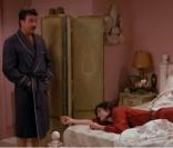 Tom Selleck et Courteney Cox dans Friends
