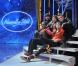 Julie, Florian, Philippe, Sophie-Tith et Flo sur le troisième prime de la Nouvelle Star sur D8, à Issy-Les-Moulineaux, le 30 janvier 2013.