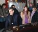 Nicolas Sarkozy et Carla Bruni lors de l'anniversaire de l'ancien président à Paris le 28 janiver 2013