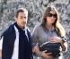 Nicolas et Carla Bruni avec leur fille Giulia à Versailles le 31 octobre 2011