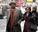 Forest Whitaker et Angela Bassett dans les rues de Big Apple pour le tournage du film Black Nativity à Times Square, New York City, le 5 février 2013.