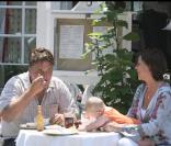 Daniel Baldwin, déjeuner en famille à Santa Barbara