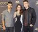 Taylor Lautner, Kristen Stewart et Robert Pattinson à Madrid, le 15 novembre 2012.