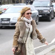 Geri Halliwell dans les rues du nord de Londres. Le 11 mars 2013.