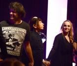 Bertrand Cantat, Brigitte Fontaine et Chloé Mons sur scène pour le spectacle "Dernières nouvelles de Frau Major" en hommage à Alain Bashung, présenté au 104 à Paris, le 29 mars 2013.