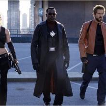 Wesley Snipes, Jessica Biel et Ryan Reynolds dans "Blade Trinity" en 2004.