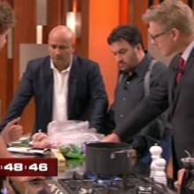 Le jury composé de Sébastien Demorand, Frédéric Anton et Yves Camdeborde dans Masterchef 2012 le jeudi 1er novembre 2012 sur TF1