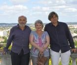 Josiane Balasko, Gérard Jugnot et le réalisateur Eric Besnard au festival d'Angoulême le 26 août 2012