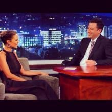 Nicole Richie sur le plateau de l'animateur Jimmy Kimmel, le 10 avril 2013.