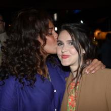 Amel Bent et Joyce Jonathan lors de la dernière soirée Chabada au restaurant La Plage à Paris le jeudi 25 avril 2013